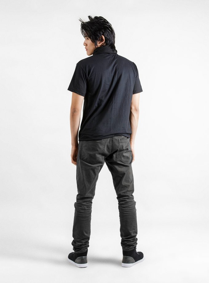 T-shirt écharpe noir