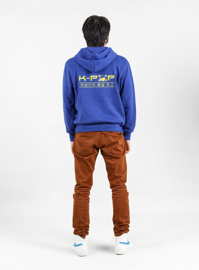 Veste à capuche bleue