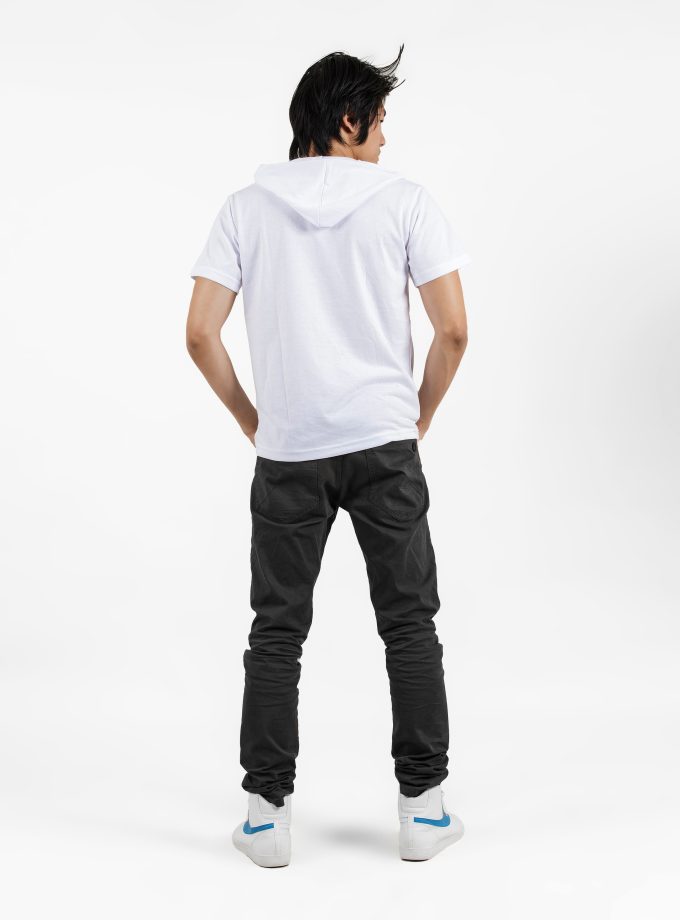 T-shirt à capuche blanc